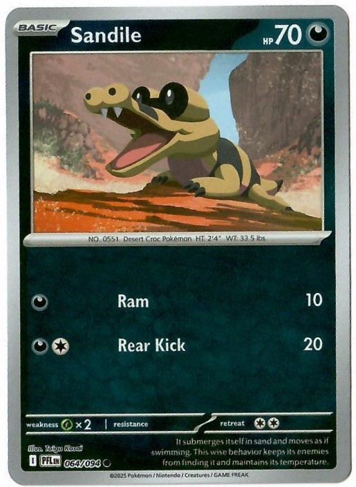 Sandile 064/094 Me02: Phantasmal Flames Reverse Holo