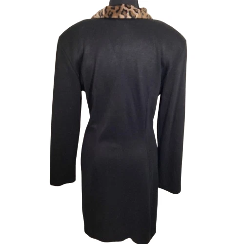 Abrigo de Colección Años 80 90 Estampado Animal 11/12 Leopardo Gótico Y2K Vamp Glam Chic Foto 2 de 4