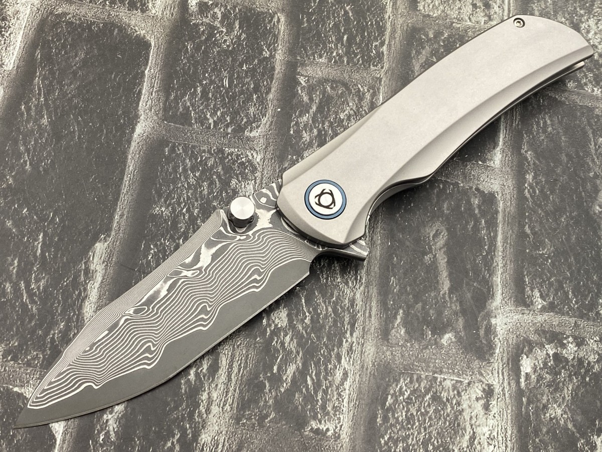SixLeaf SL-86-RWL34+VG10-Sand Folding Knife Titanium Handle EDC