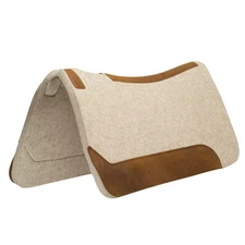 30" x 30" Contoured Wool Blend Felt Horse Saddle Pad, Shock Absorbing Western...