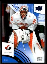 2025 UD Team Canada Juniors Blue Foil #65 Carter George /250