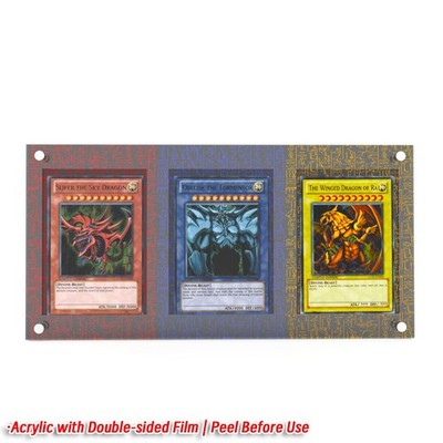 yugioh card wall display Bivitre Trading Frame with UV Protection Magnetic Card Holder Yugioh cards Acrosia 3 Egyptian God Cards