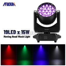 PAIDUN LED RGBW 19x15W Zoom Wash Moving Head Light DJ Disco Dance Hall Wedding