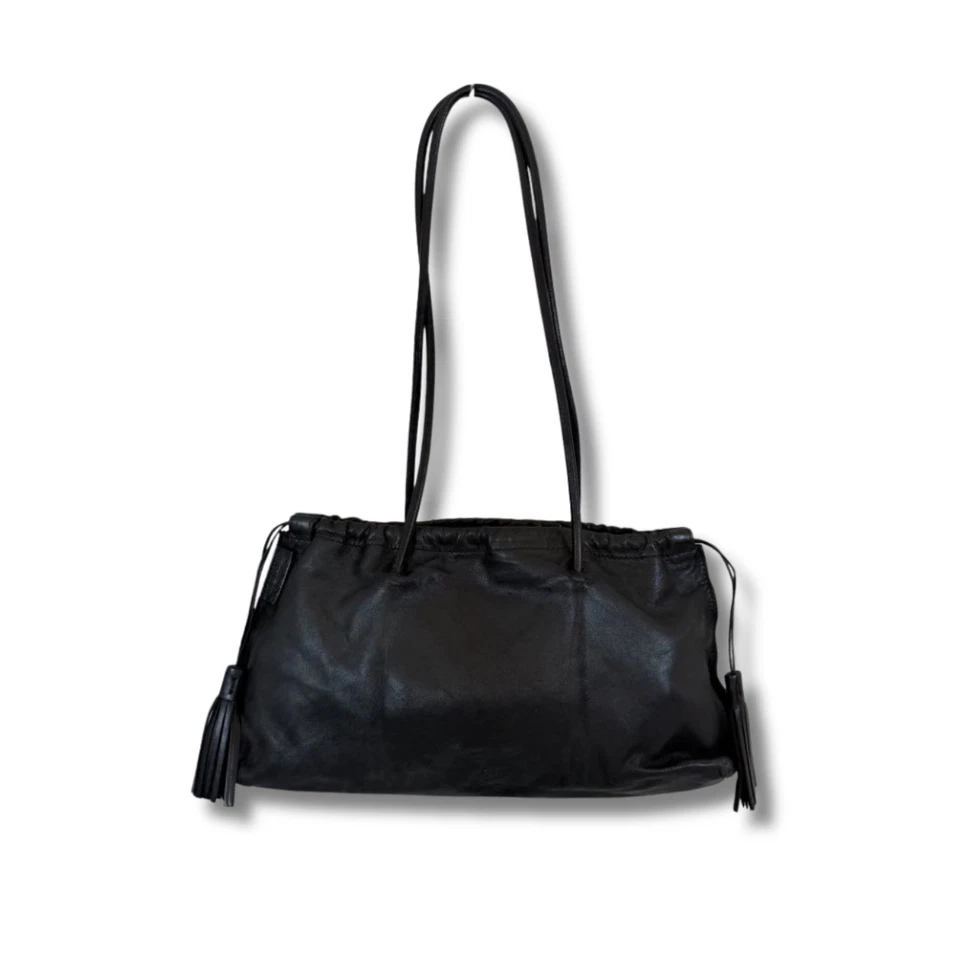 Gucci Shoulder Bag Leather Tassel Black color Vintage size 17cm×29cm×7cm NNCj29 - Image 4 of 4