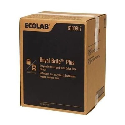 ECOLAB 6100917 Royal Brite Plus 45lbs Enzymatic Detergent with Color Safe Bleach