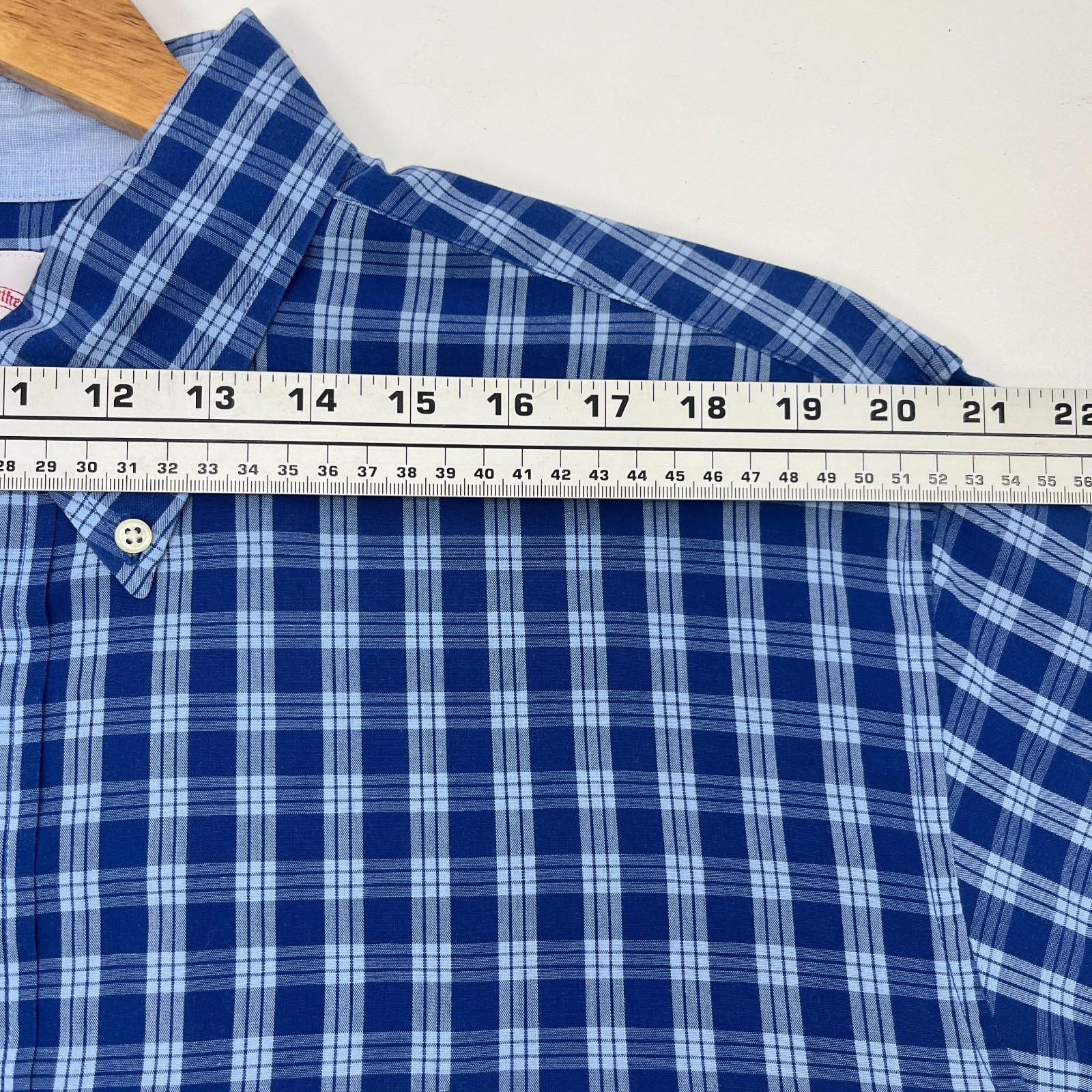 Brooks Brothers 346 Mens L Shirt Blue Plaid Long Sleeve Button Down Embroidered thumbnail 10