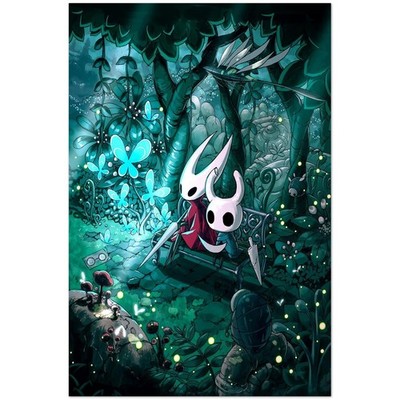 Hollow Knight Bench Scene Forest Art Print Poster