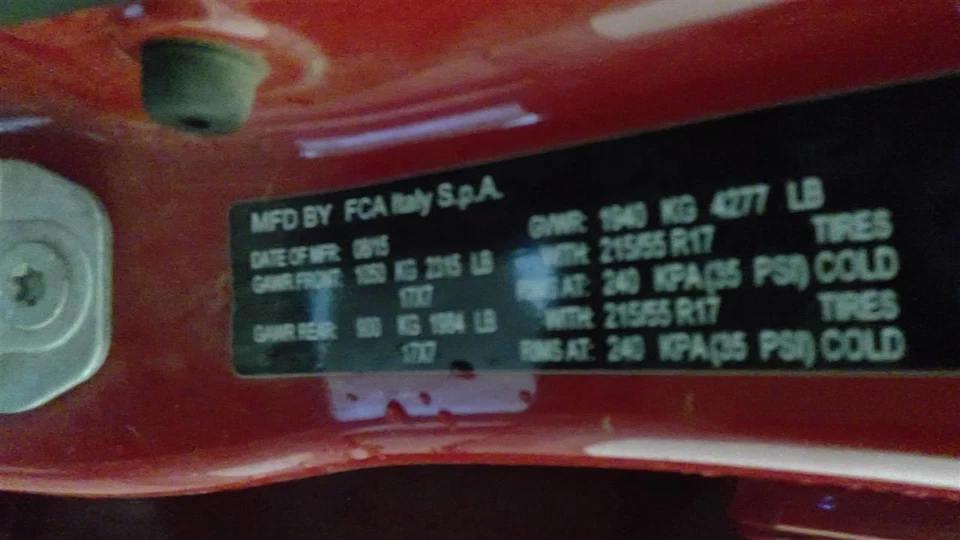 (LOCAL PICKUP ONLY) Passenger Front Door Electric 4 Door X Model Fits 16-17 FIAT - Image 4 of 4