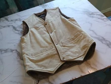 Vintage Golden Fleece Made In USA Western Style Rancher  Leather Vest Sz Small