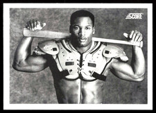 1990 Score #697 Bo Jackson Black & White Football/Baseball Card NM-MT+ CENTERED