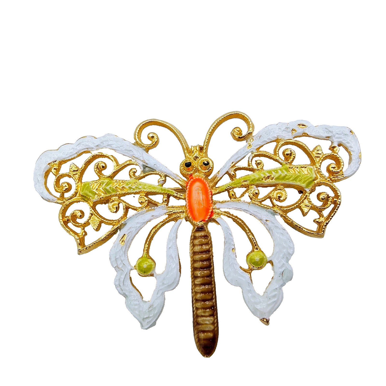 Vintage ART Arthur Pepper Butterfly Brooch Colorful Cottagecore Garden Party