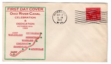 #681 Ohio River 1929 FDC - Planty #12 Harry Ioor Wheeling WV