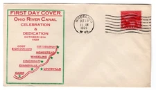 #681 Ohio River 1929 FDC - Planty #12 Harry Ioor Wheeling WV