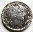 1905 Barber Dime 10c