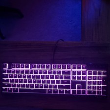 Illuminated RGB Wired Gaming Keyboard Black QWERTY Layout English