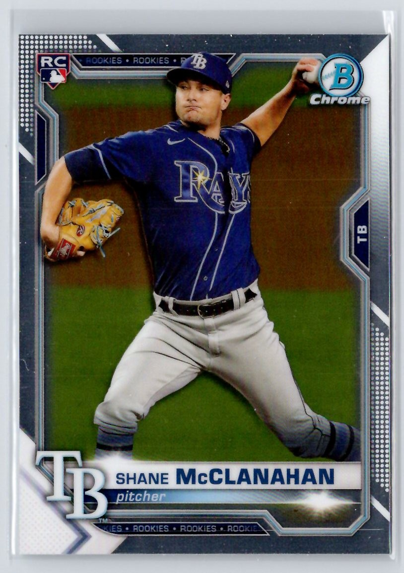 2021 Bowman Chrome RC #8 Shane McClanahan Tampa Bay Rays