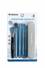 6-Piece Oral Care Cleaning Kit - Dental Hygiene Tools Set with Case