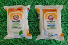 2 Arm  Hammer Essentials Deodorant Towelettes 30 Wipes ea. Clear Water  Simply