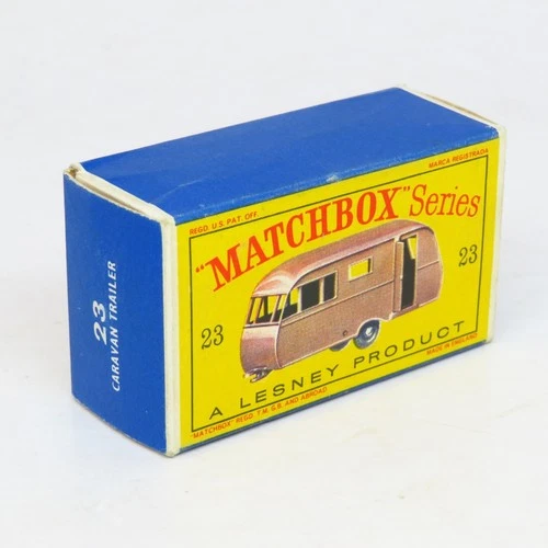 Matchbox - 23 Bluebird Caravan Trailer - Original Empty D2 Box Only - Lesney