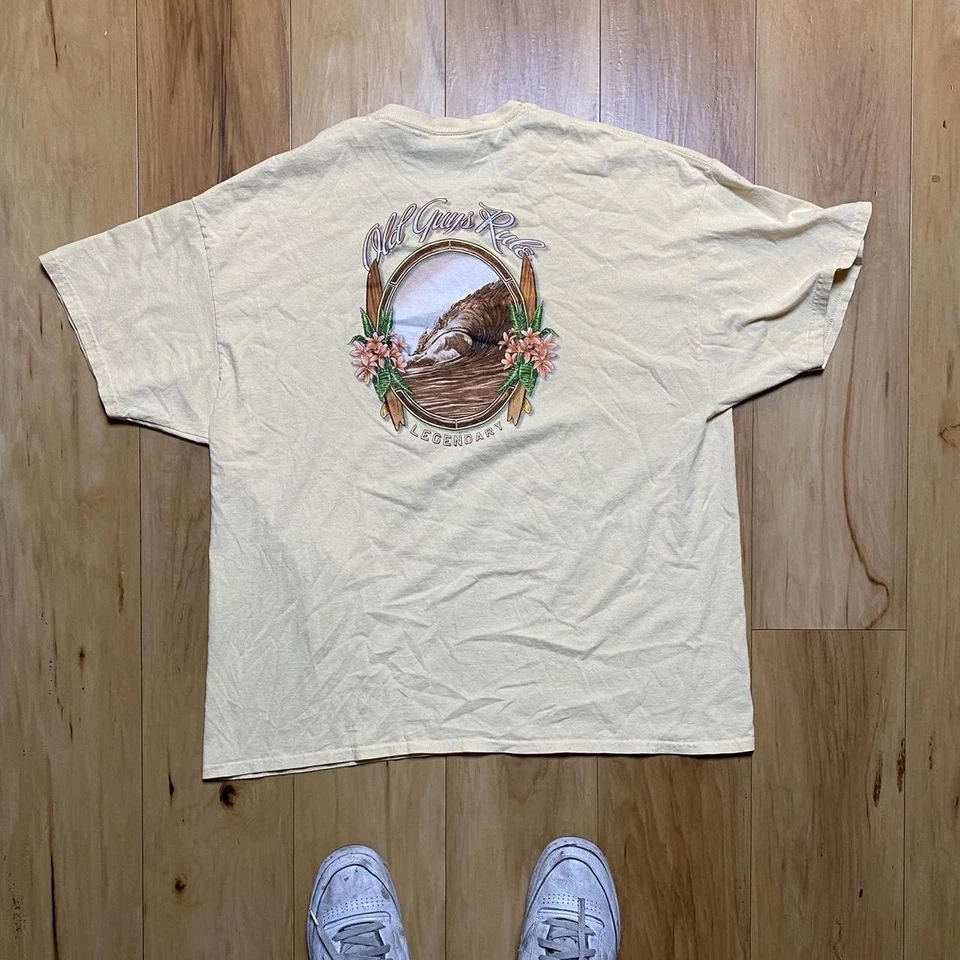 Camiseta Old Guys Rule Para Hombre Surf Gráfico Crema Talla 2Xl Legendaria Foto 2 de 4