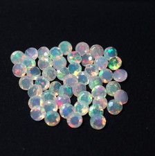 4 MM Rund Schliff AAAA Qualität Multi Fire Äthiopische Opal Oktober Geburtsstein