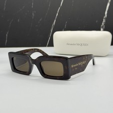 NEW ALEXANDER MCQUEEN AM0433S 002 SUNGLASSES WOMEN HAVANA SQUARE EYEWEAR