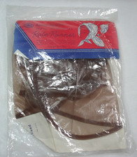 NOS Vintage Plastic Rain Bonnet BROWN Bouffant NIP