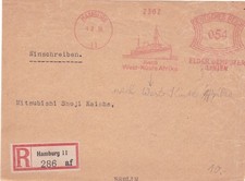 Reco fragment listu Dt. Rzesza , 1934 , Wolny Templariusz : na Zachodnie Wybrzeże Afryki