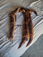 Vintage Mid-20th Century Mink Fur Stole / Wrap, 5 Full-Body Pelts