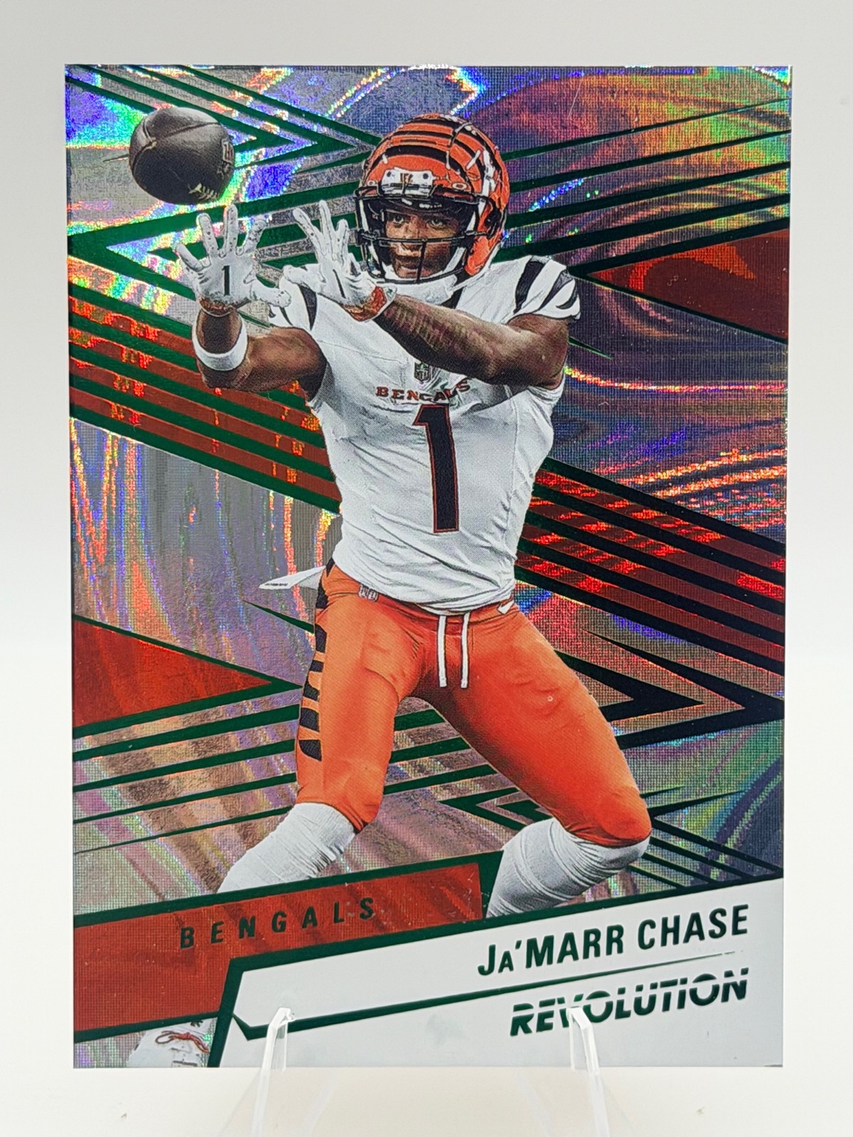 Ja'Marr Chase /199 - 2025 Panini Revolution Green Swirl #128 Bengals