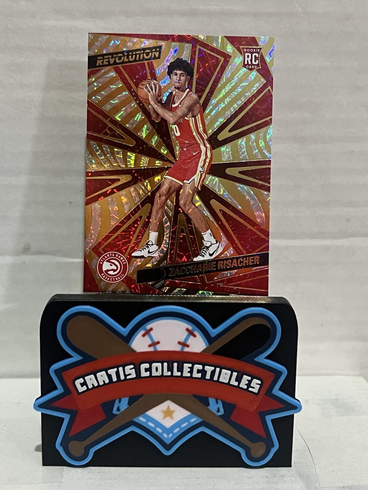 2024-25 Panini Revolution Basketball Zaccharie Risacher #104 Fireworks /149 (RC)