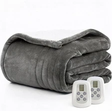 Queen Size Dual Control Electric Heated Flannel Blanket