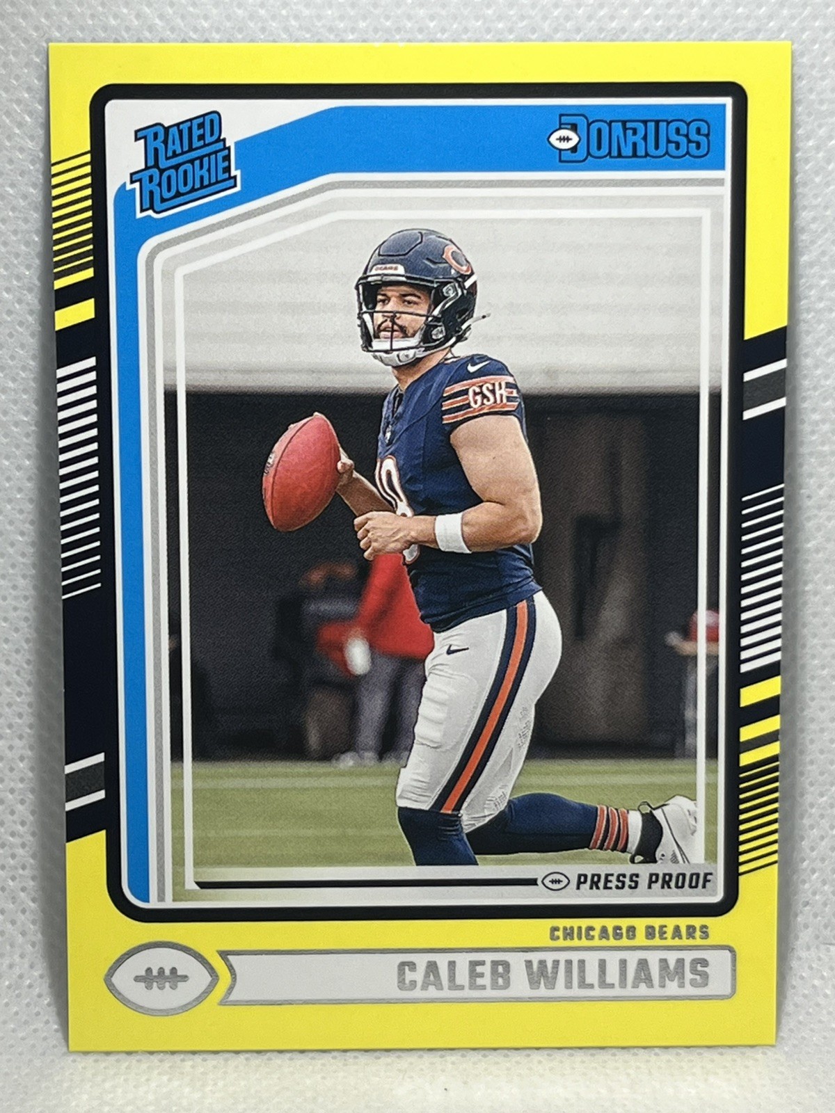 2024 Panini Donruss - Rated Rookie Caleb Williams #327 Press Proof Yellow (RC)