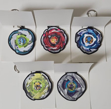 DMM Kuji Prize E DMM Lottery Beyblade X Rubber Keychain All 5 Types Complete Set
