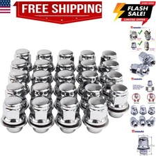 12x1.5 Lug Nuts 20 Pcs Chrome Closed End Mag Style Lug Nuts with Washer 13/16...