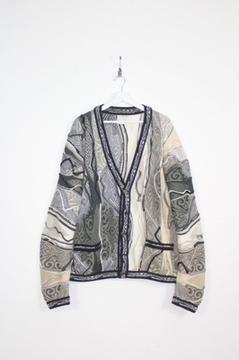 COOGI 90'S VINTAGE 3D KNITWEAR COTTON CARDIGAN, RETRO, SIZE: XXL