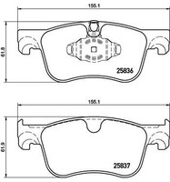 2X Brembo Bremsbelagsatz, Scheibenbremse P 61 116 FüR CitroËN Opel Peugeot