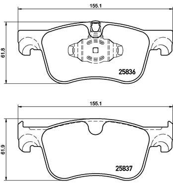 2X Brembo Bremsbelagsatz, Scheibenbremse P 61 116 FüR CitroËN Opel Peugeot-image