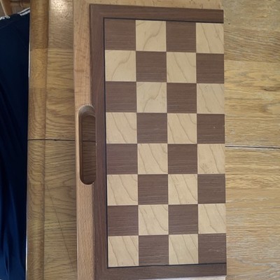 Wooden Chess Backgammon Checkers Board Game Foldable 2 Players 8+ Complete