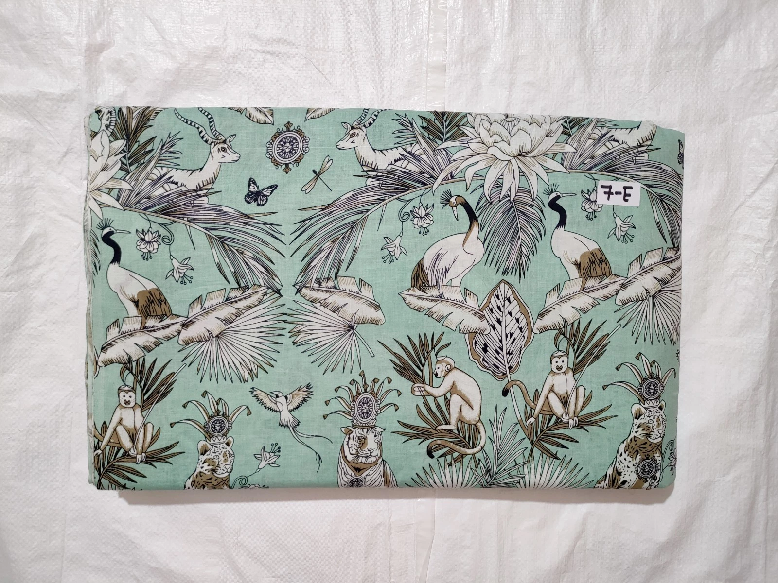 VETEMENTS Tessuto cotone indiano verde sartoria cucito corsa artigianale cotone 5 iarde US