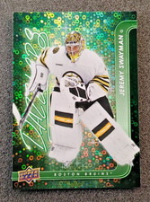 2024-25 Upper Deck Series 1 Jeremy Swayman Dazzlers Green #DZ-19 Boston Bruins