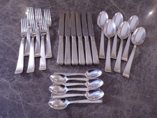BSF Modell 93 Art-Deco Silberbesteck Tafel 6 Personen 24 Teile in Silber 90 TOP