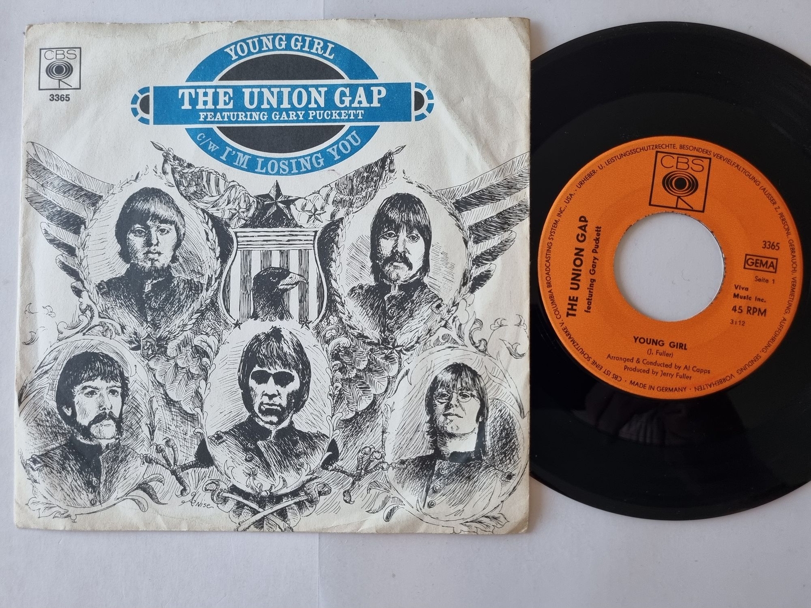 The Union Gap featuring Gary Puckett - Young girl 7'' Vinyl Germany