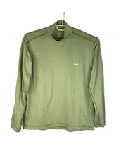 Patagonia Capilene Men's Green Long Sleeve Base Layer Shirt Mock Neck Size Large