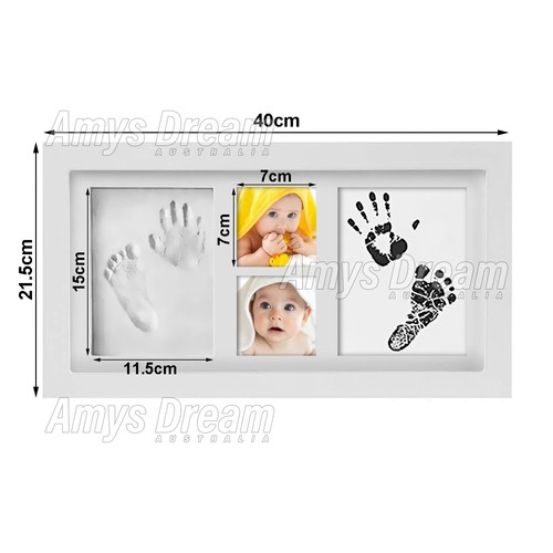 Baby Handprint Footprint Picture Frame Clay Kit Newborn Prints Ink Gift MEL - Picture 6 of 8