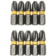 PH3 DEWALT MAXFIT 10 Pc Bit Set Phillips 1in. IMPACT READY. New