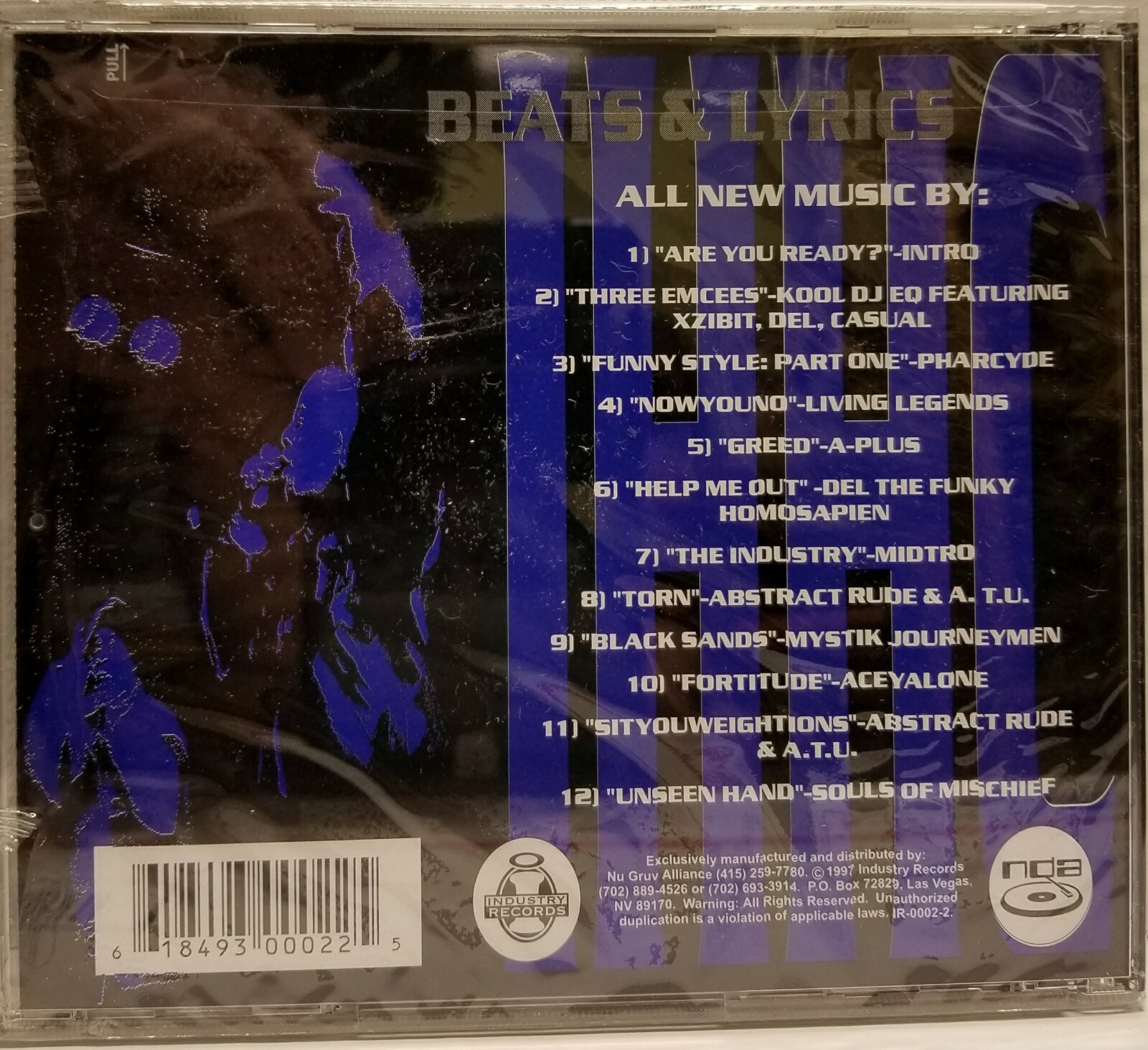 Beats & Lyrics-Industry Hip Hop Compilation: Issue One FACTORY SEALED CD