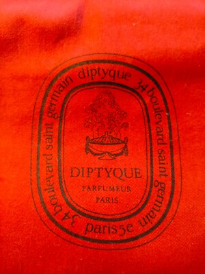 ROTE STOFFTASCHE BAUMWOLLE - DIPTYQUE - PARIS - EINZELN VERKAUFT