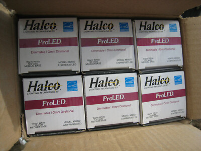 6 yes case of 6 Halco 80022 - A19FR8/830/LED A19 A Line Pear LED Light Bulbs