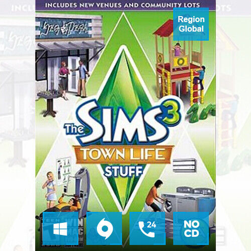 Les Sims 3 Town Life Stuff Pack DLC pour PC Jeu Origine Clé Région Gratuit - Photo 1 sur 1